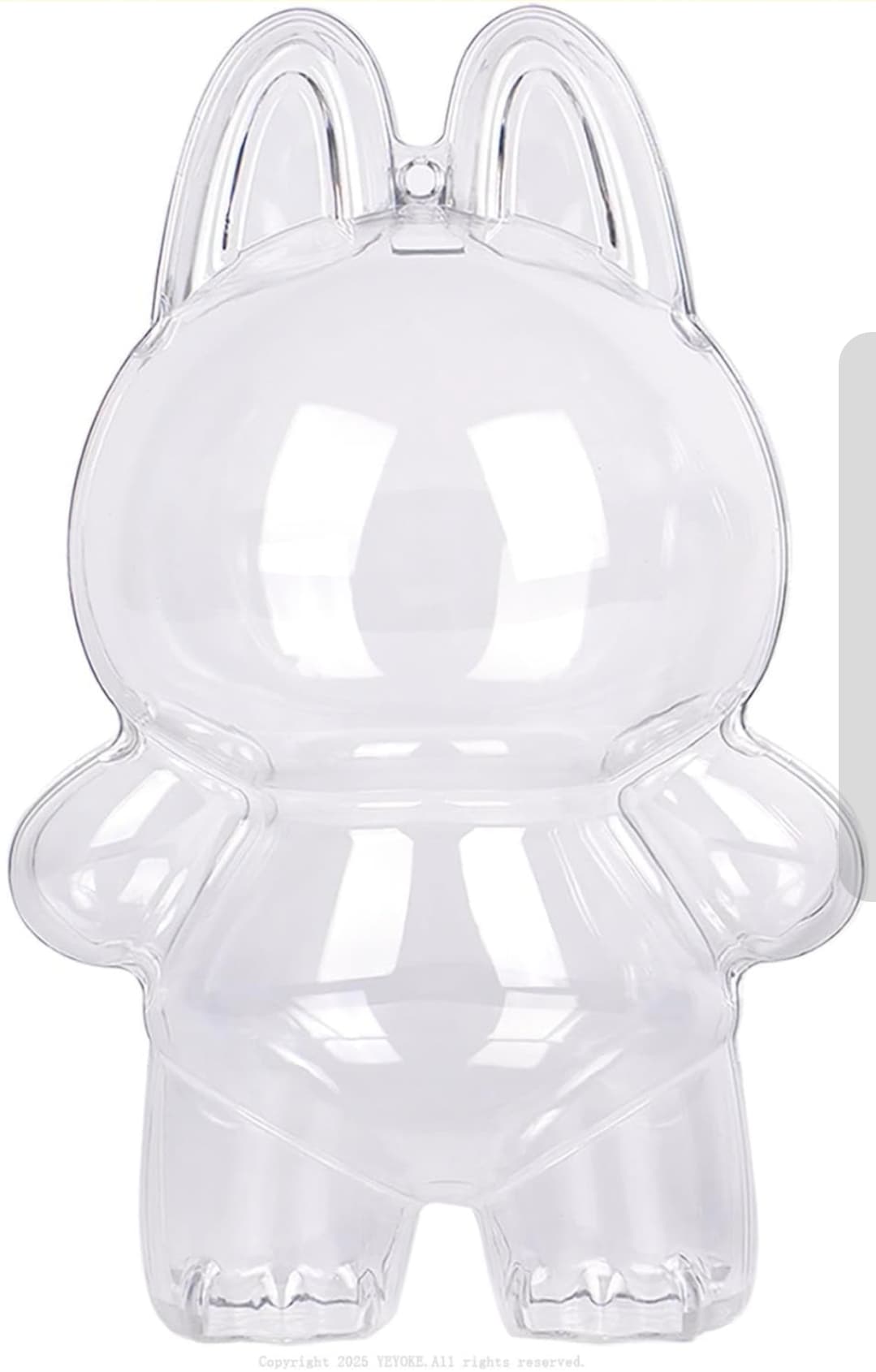 Yeyoke Clear Display Mold Plastic Figure 7in Craft Display NIB Holds Labubu - Image 1