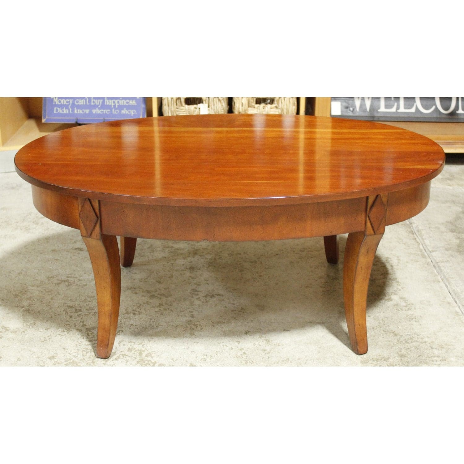 Oval Cherry Coffee Table - Cherry - Thumbnail 2