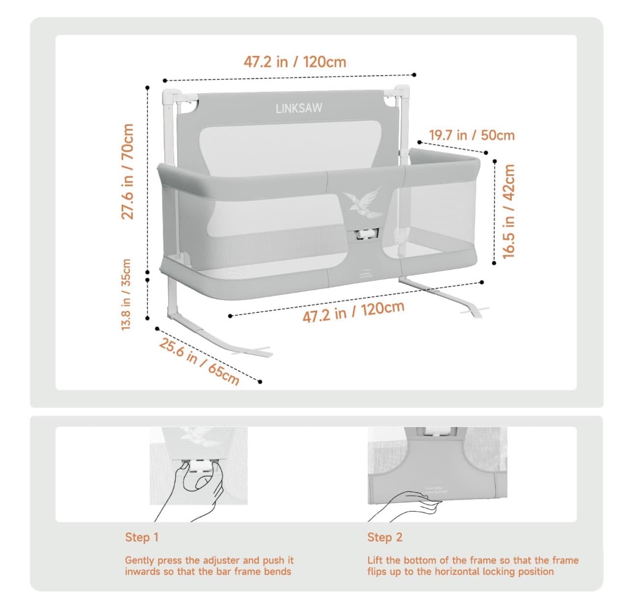 Multi-Function Baby Crib with Breathable Mesh Walls - Thumbnail 4