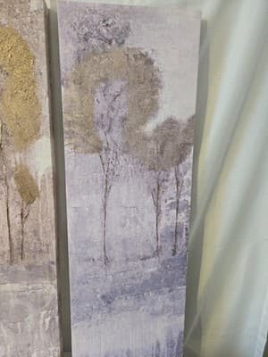 Abstract Textured Tree Art Panels Artwork Canvas Painting - Thumbnail 5