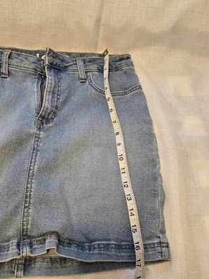 Lee Womens Medium Wash Denim Skort Size 8 Medium Stretch Jean Skirt with Shorts - Thumbnail 5