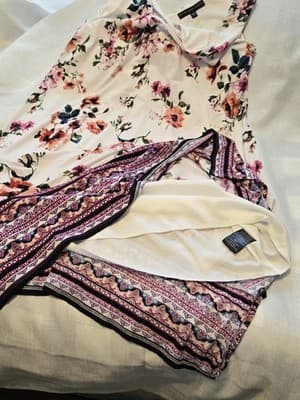 Three Pink Hearts Women's Sleeveless Dress Floral Pattern, Size L - Thumbnail 3