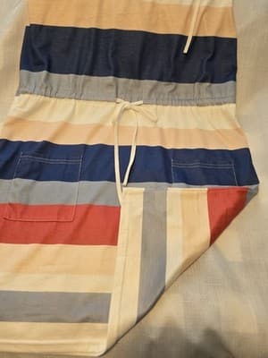 Womens Strapless Boho Mini Dress Size Large NWT Multicolor Stripe Beach Cover Up - Thumbnail 3