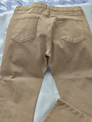 Cremieux Mens Tan Pants 34x32 Straight Leg Khaki Cotton Preppy Academia - Thumbnail 4