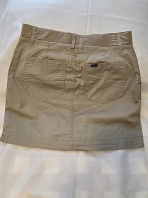 Lee Women's Khaki Casual Skort Size 8M Cotton Blend Mid Rise - Thumbnail 2