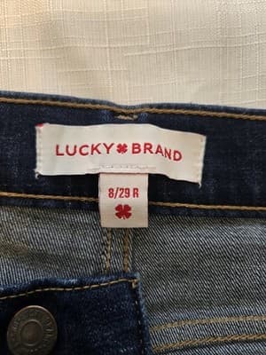 Lucky Brand Women's Straight Jeans Size 8/29r Dark Wash Stretchy - Thumbnail 5