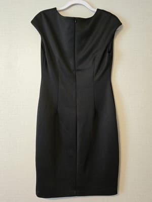 Connected Black Floral Embroidered Panel Stretch Sheath Dress Size Small - Thumbnail 2