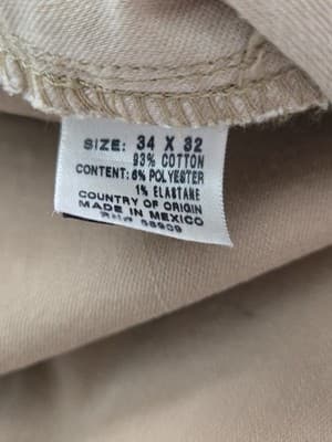 Cremieux Mens Tan Pants 34x32 Straight Leg Khaki Cotton Preppy Academia - Thumbnail 6