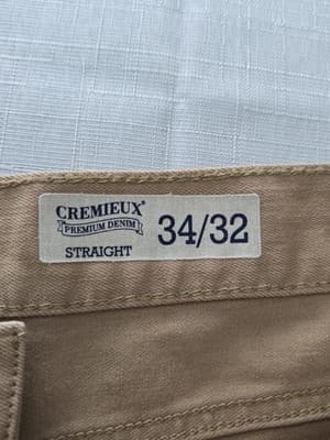 Cremieux Mens Tan Pants 34x32 Straight Leg Khaki Cotton Preppy Academia - Thumbnail 5