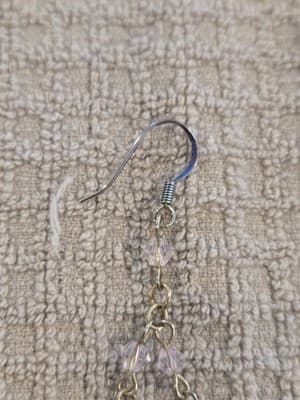 Aurora Borealis Vintage Crystal Seed Bead Chandelier Earrings - Thumbnail 3