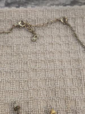 Vintage Gold-Tone Necklace and Earring Set with Amber-Colored Stones - Thumbnail 4