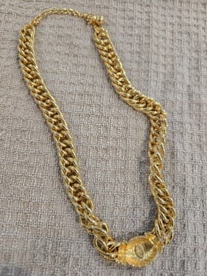 Premier Designs Necklace PD Gold Tone Chain STATEMENT KNOT Elegant Necklace - Thumbnail 5