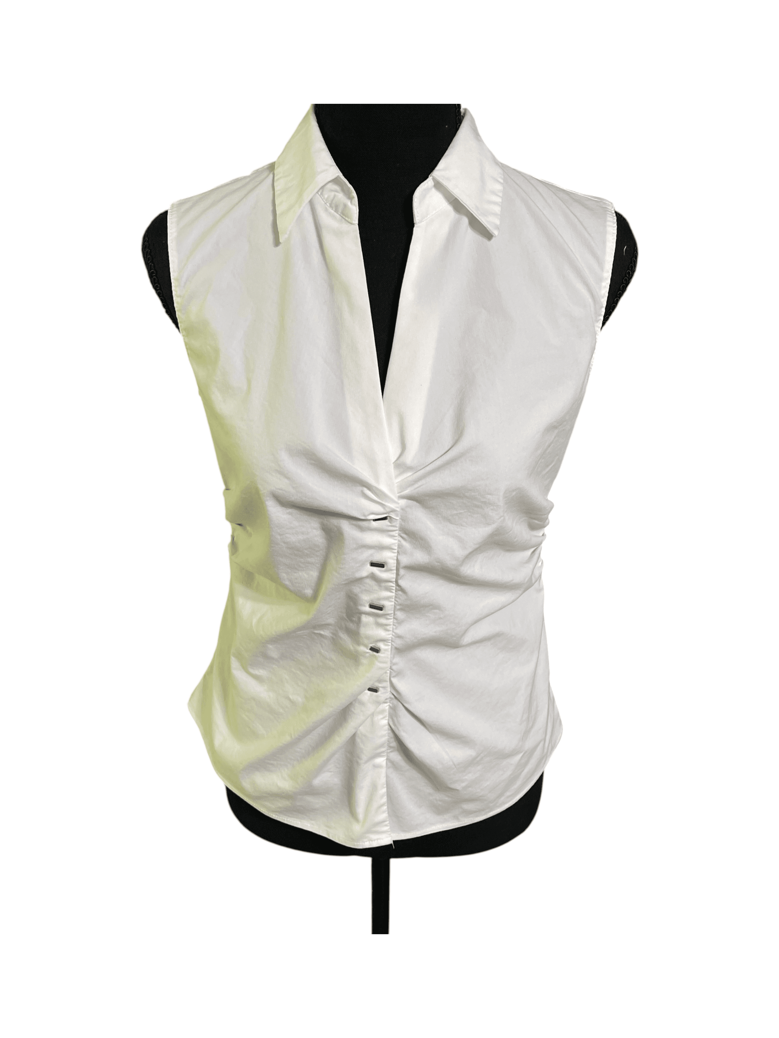 Tahari Women’s Sleeveless Pointed Collar Fitted Top - Thumbnail 5