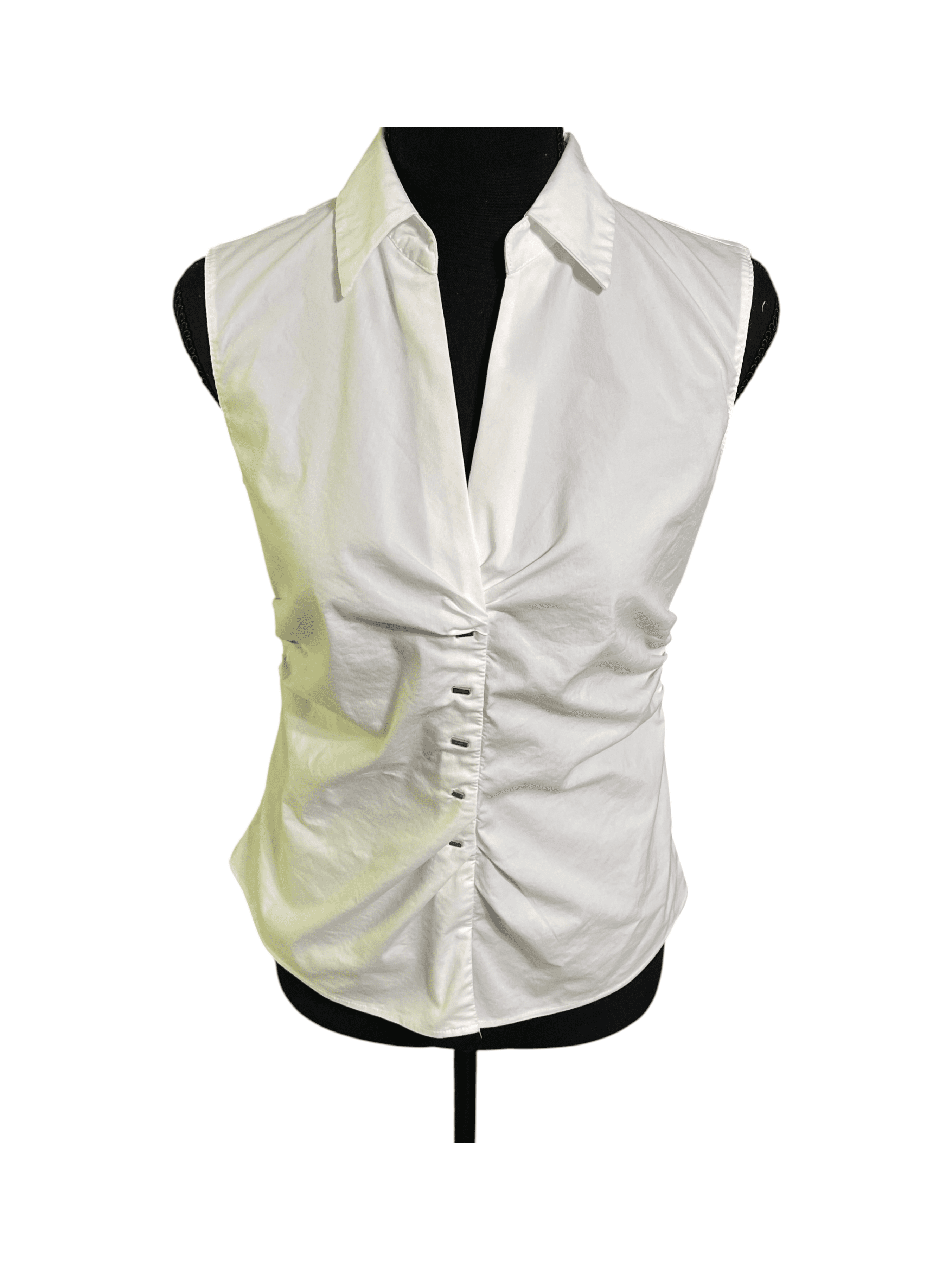 Tahari Women’s Sleeveless Pointed Collar Fitted Top - Image 1