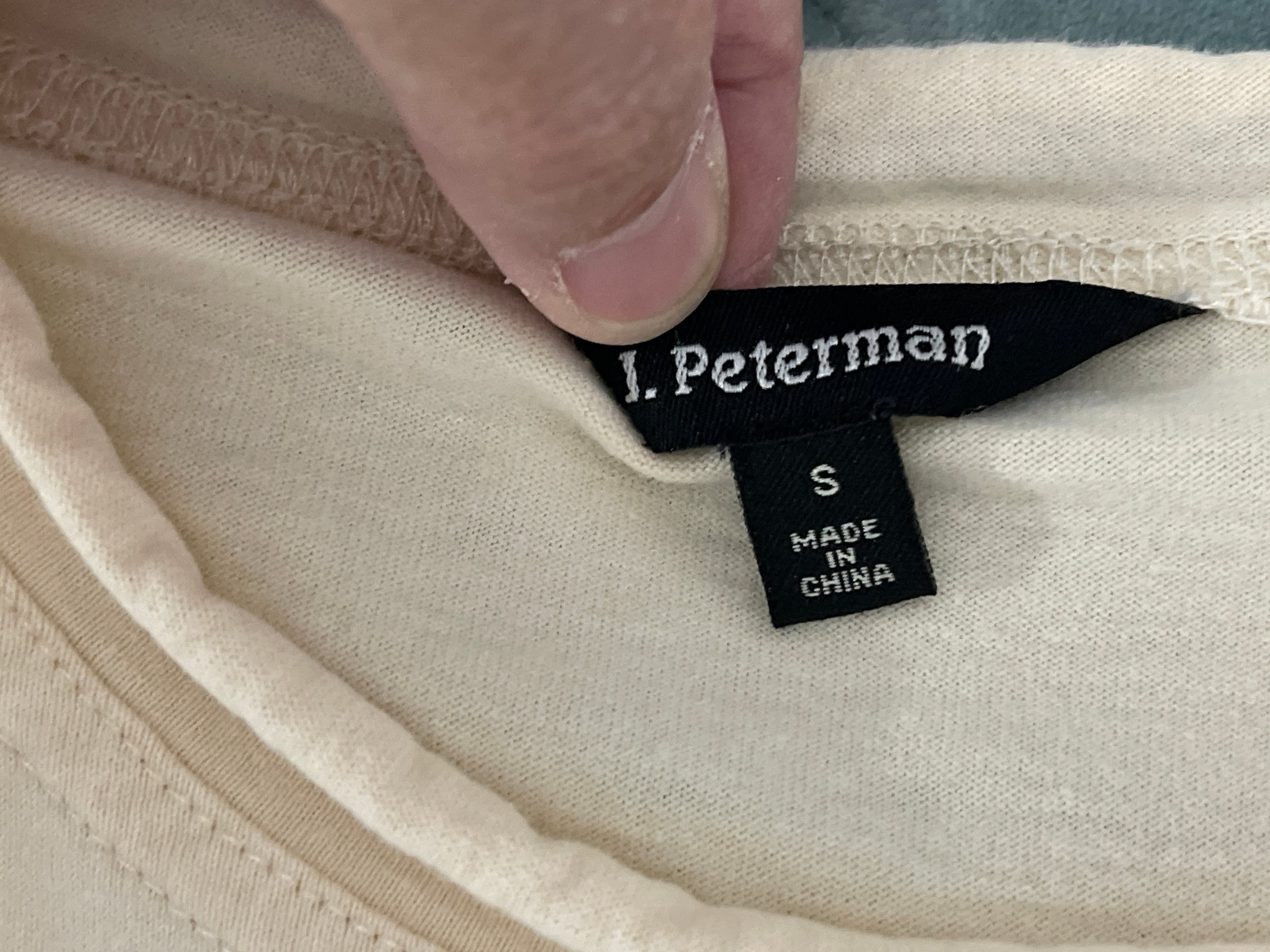 J. Peterman Vallauris Men’s Curled Boatneck Collar L/S Cotton Shirt size Small - Thumbnail 8