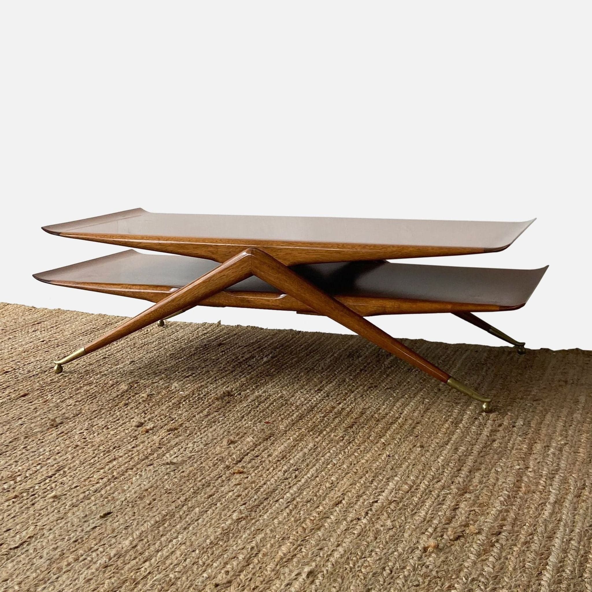 Italian 2 Tier Vintage Cocktail Table attributed to Ico & Luisa Parisi - Thumbnail 3