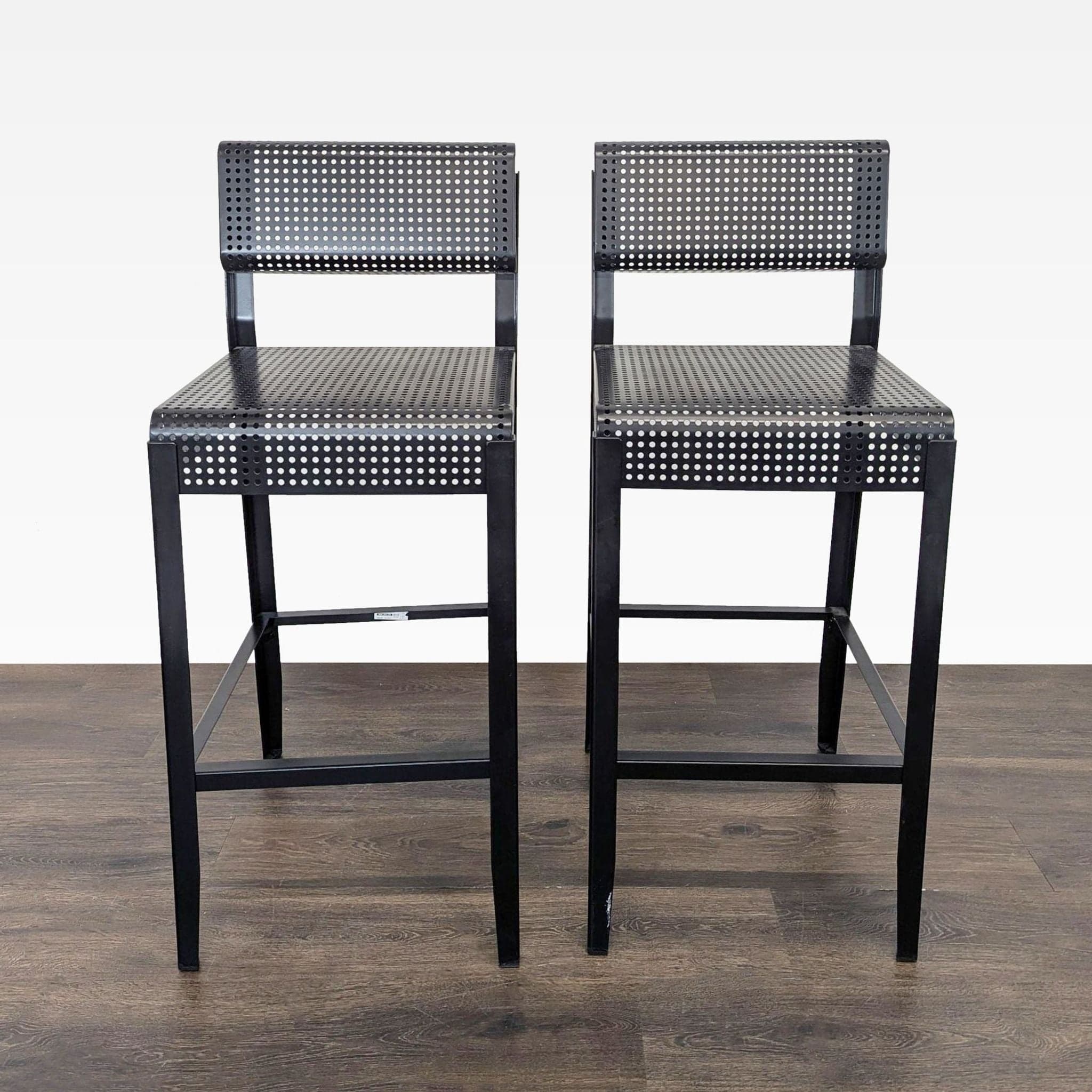 Pair of Ikea Metal Bar Stools - Image 1
