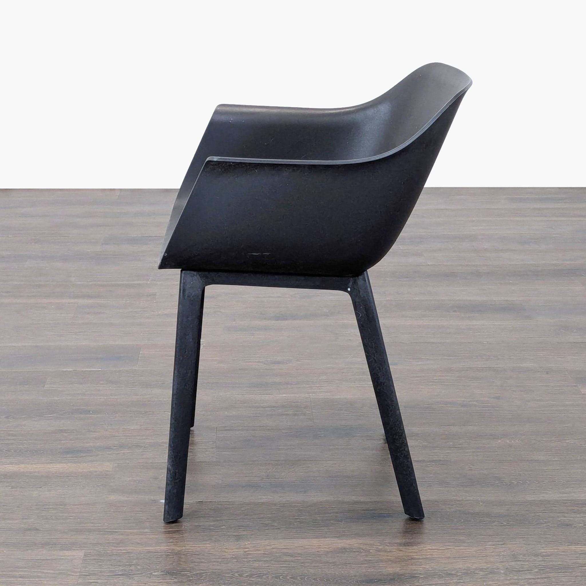 Set of 6 Resol Black Plastic Outdoor Armchairs – Modern and Durable - Thumbnail 4