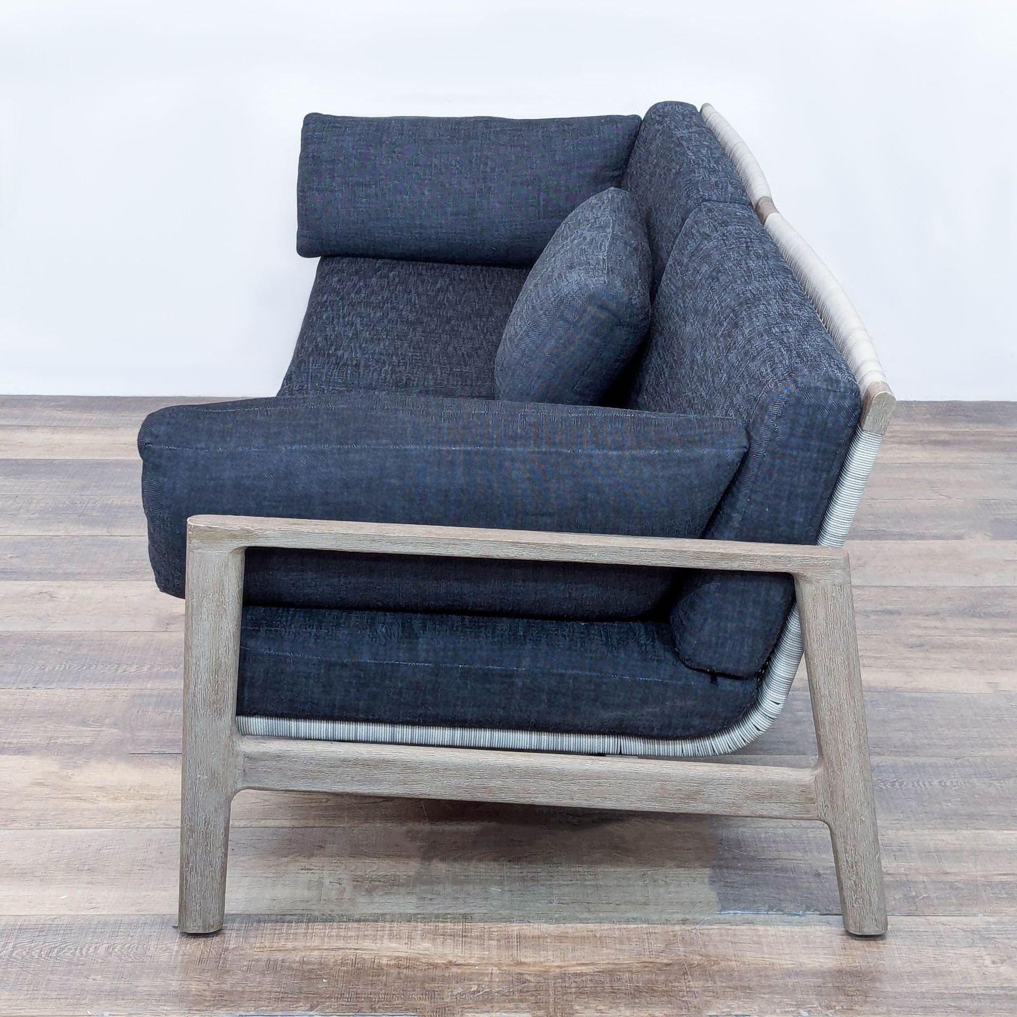 Restoration Hardware Mesa Weathered Teal Outdoor Sofa - Thumbnail 5