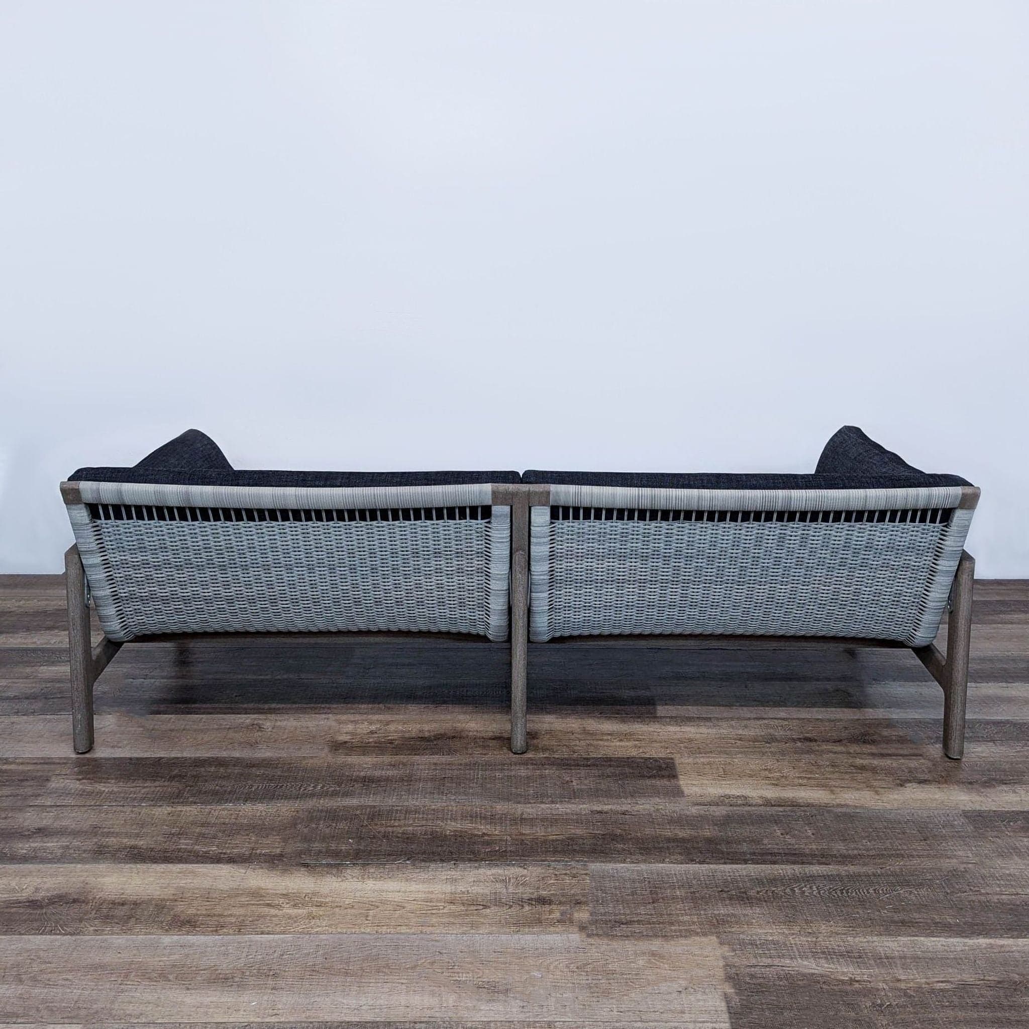 Restoration Hardware Mesa Weathered Teal Outdoor Sofa - Thumbnail 4