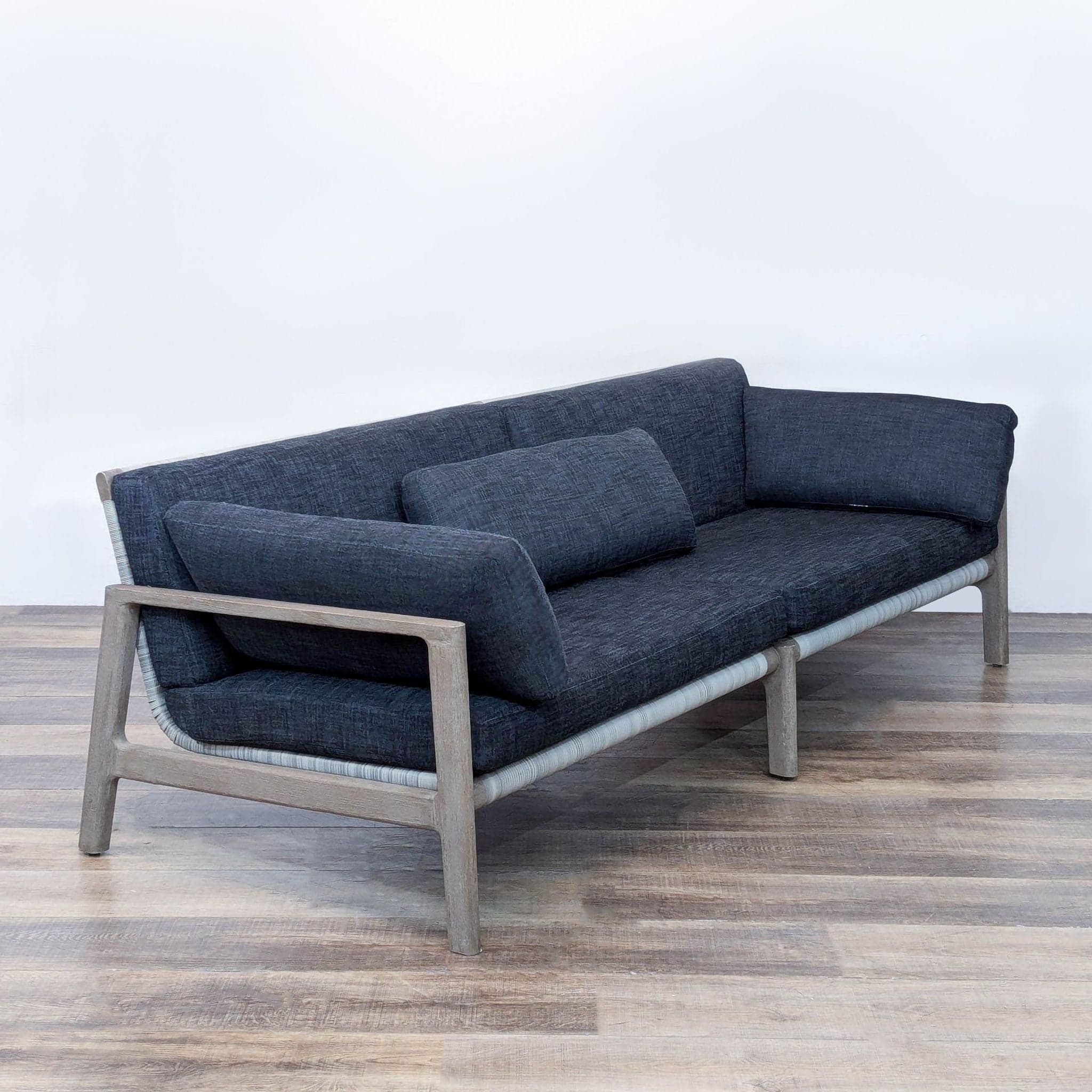 Restoration Hardware Mesa Weathered Teal Outdoor Sofa - Thumbnail 3