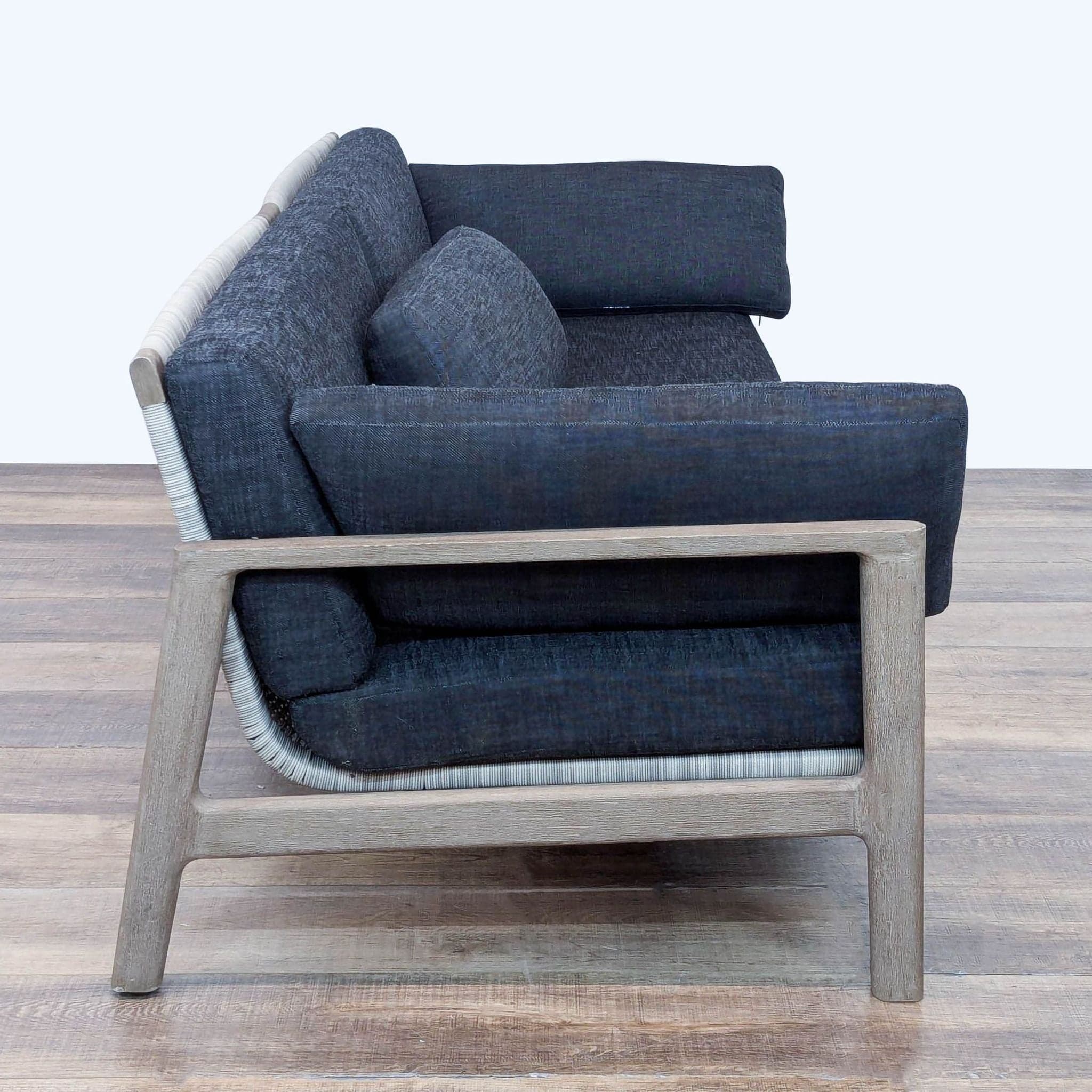 Restoration Hardware Mesa Weathered Teal Outdoor Sofa - Thumbnail 2