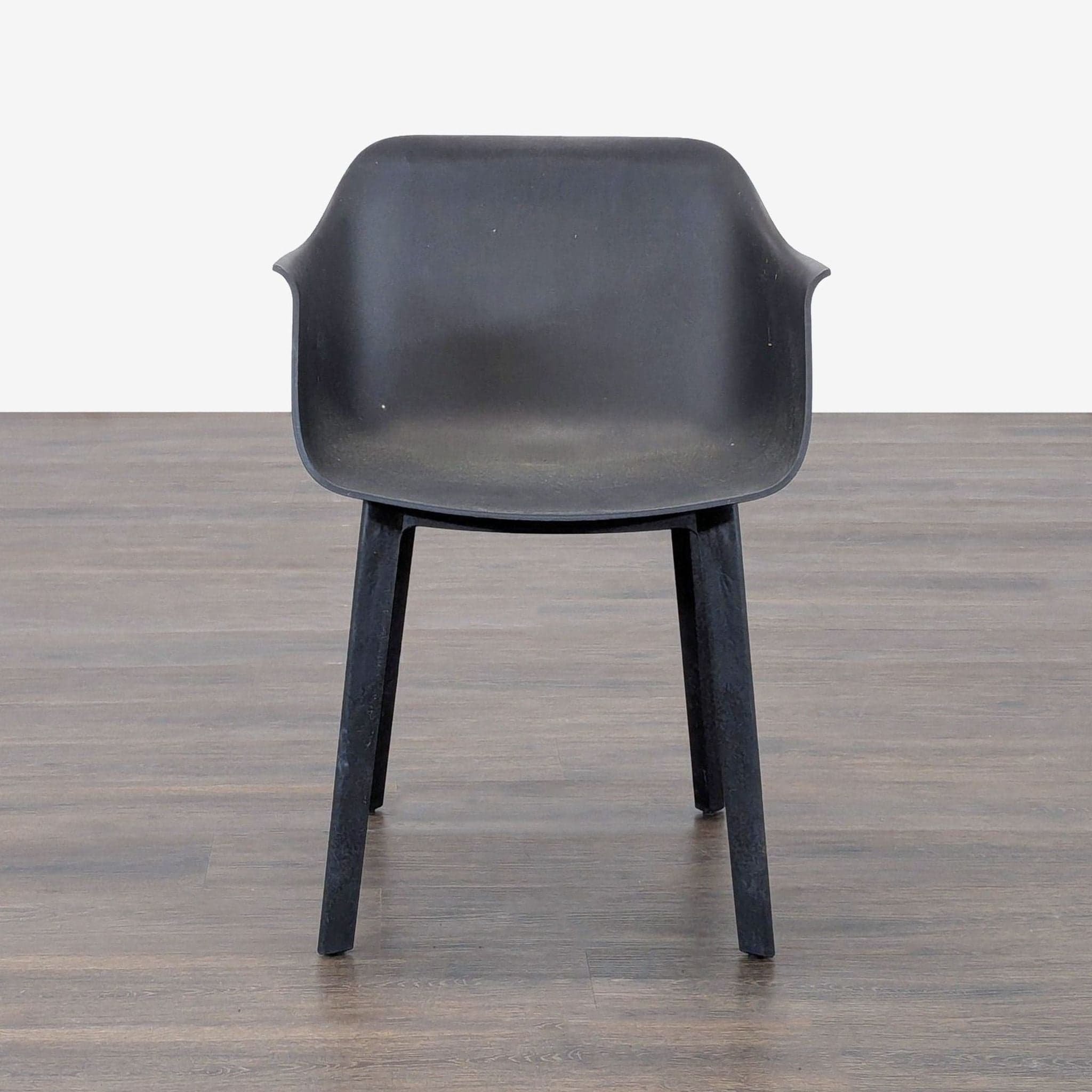 Set of 6 Resol Black Plastic Outdoor Armchairs – Modern and Durable - Thumbnail 2