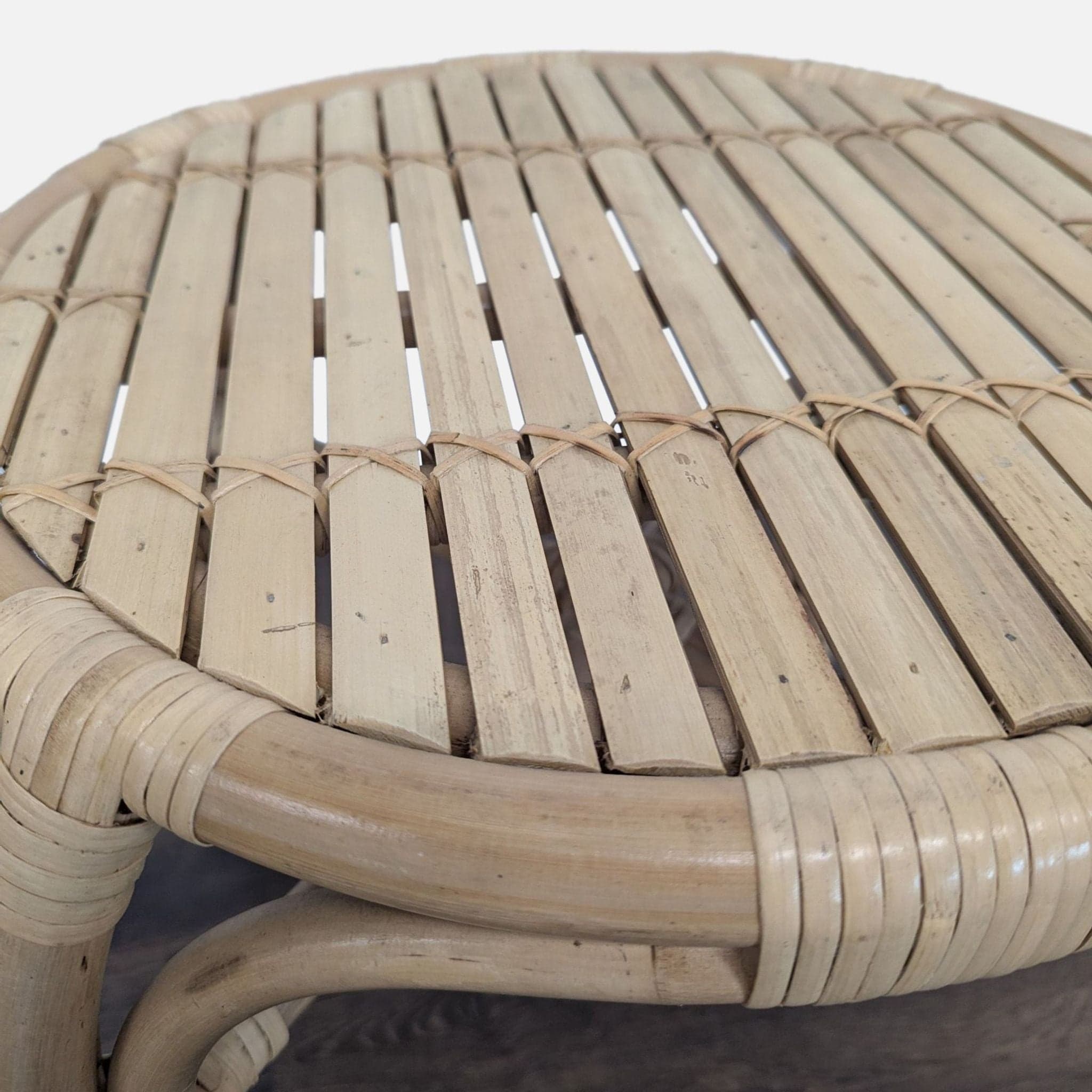 Pair of Small Rattan Stools - Thumbnail 6