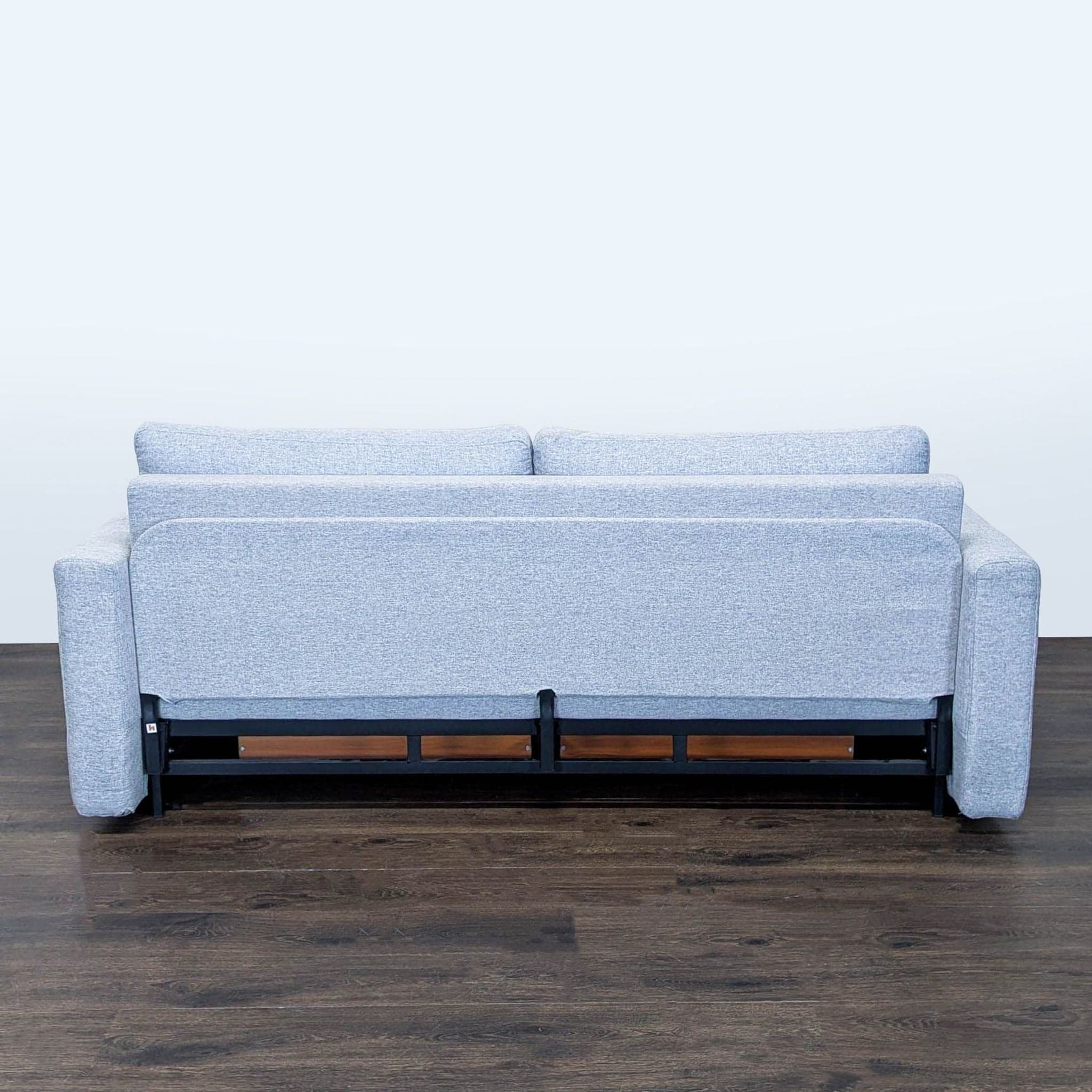 Modern Light Gray Sleeper Sofa with Pull-Out Bed - Thumbnail 5