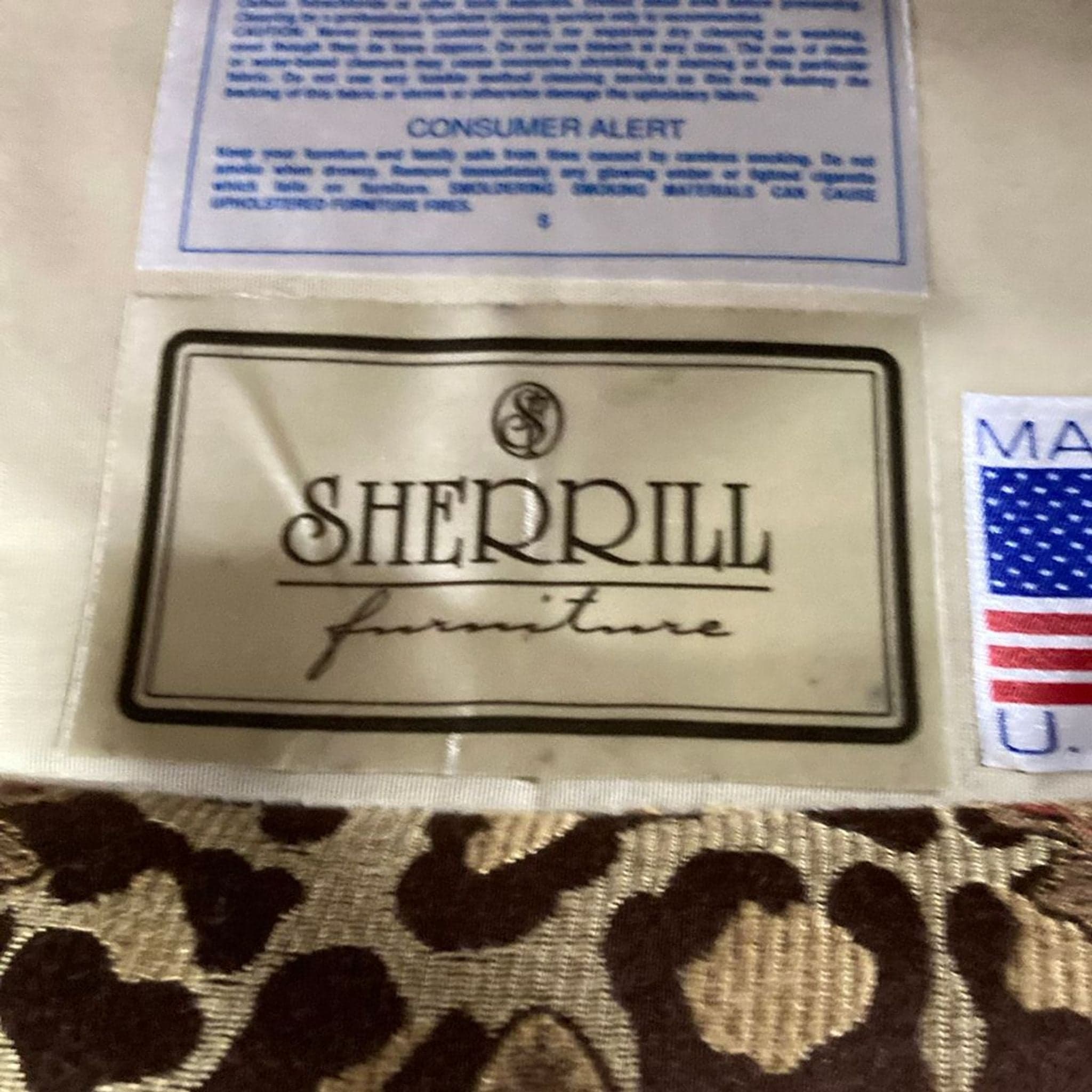 Sherrill Furniture Lounge Armchairs Set of 2 – Classic Pattern Upholstery - Thumbnail 5