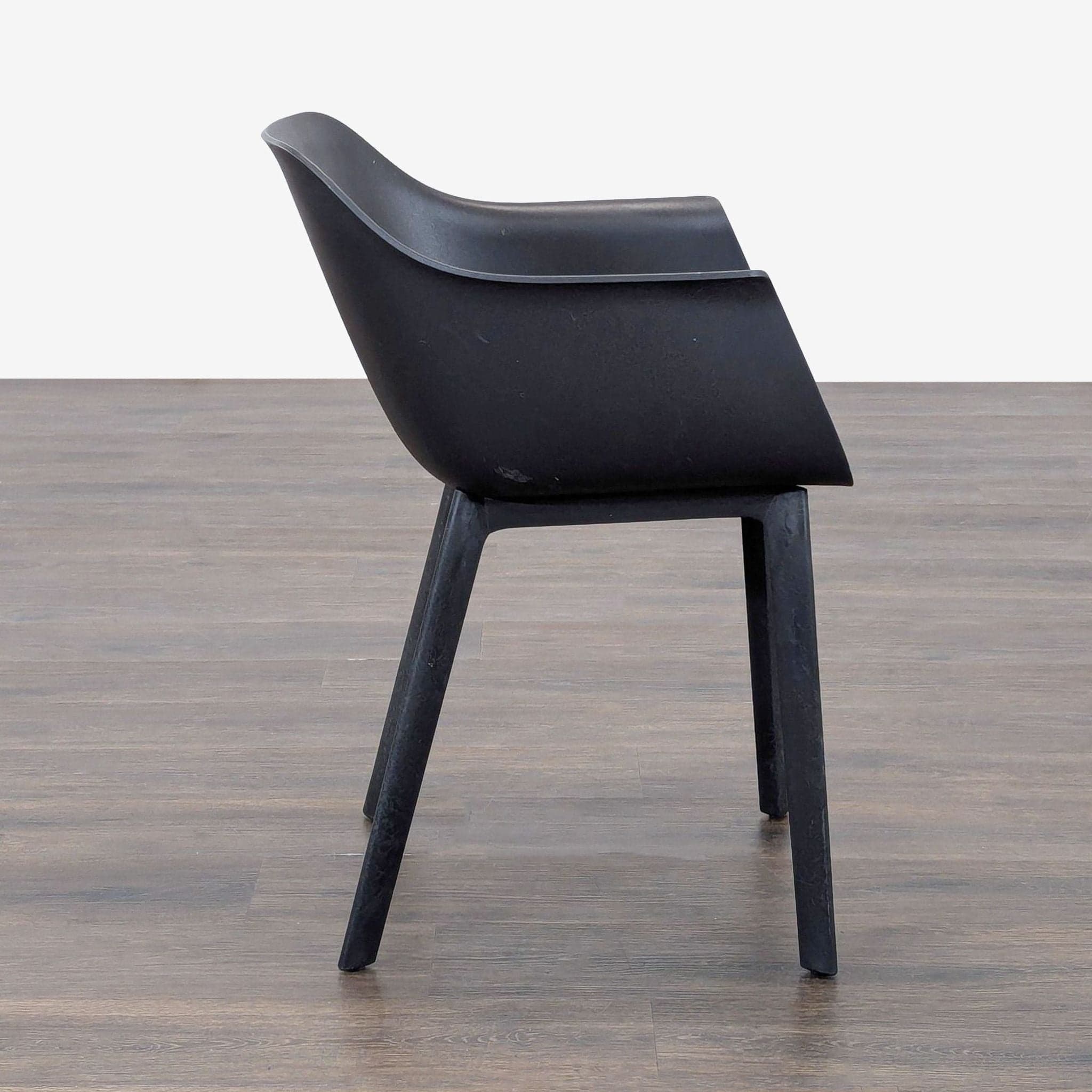 Set of 6 Resol Black Plastic Outdoor Armchairs – Modern and Durable - Thumbnail 8