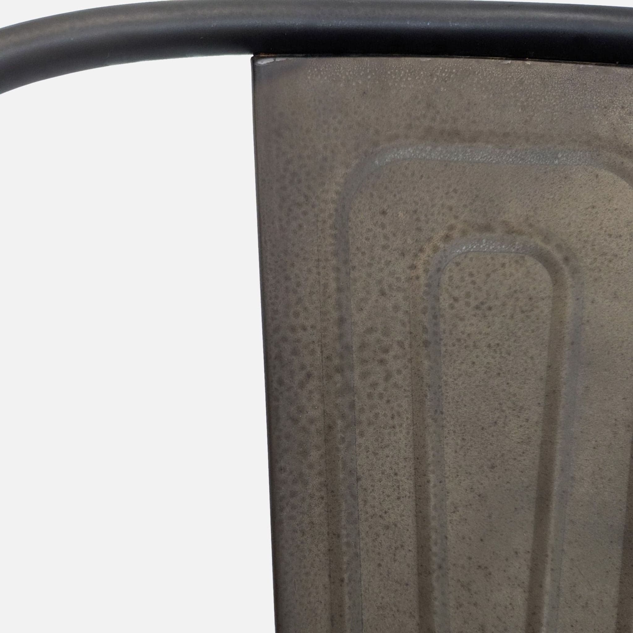 Pair of Metal Bar Stools with Wood Seats - Thumbnail 3