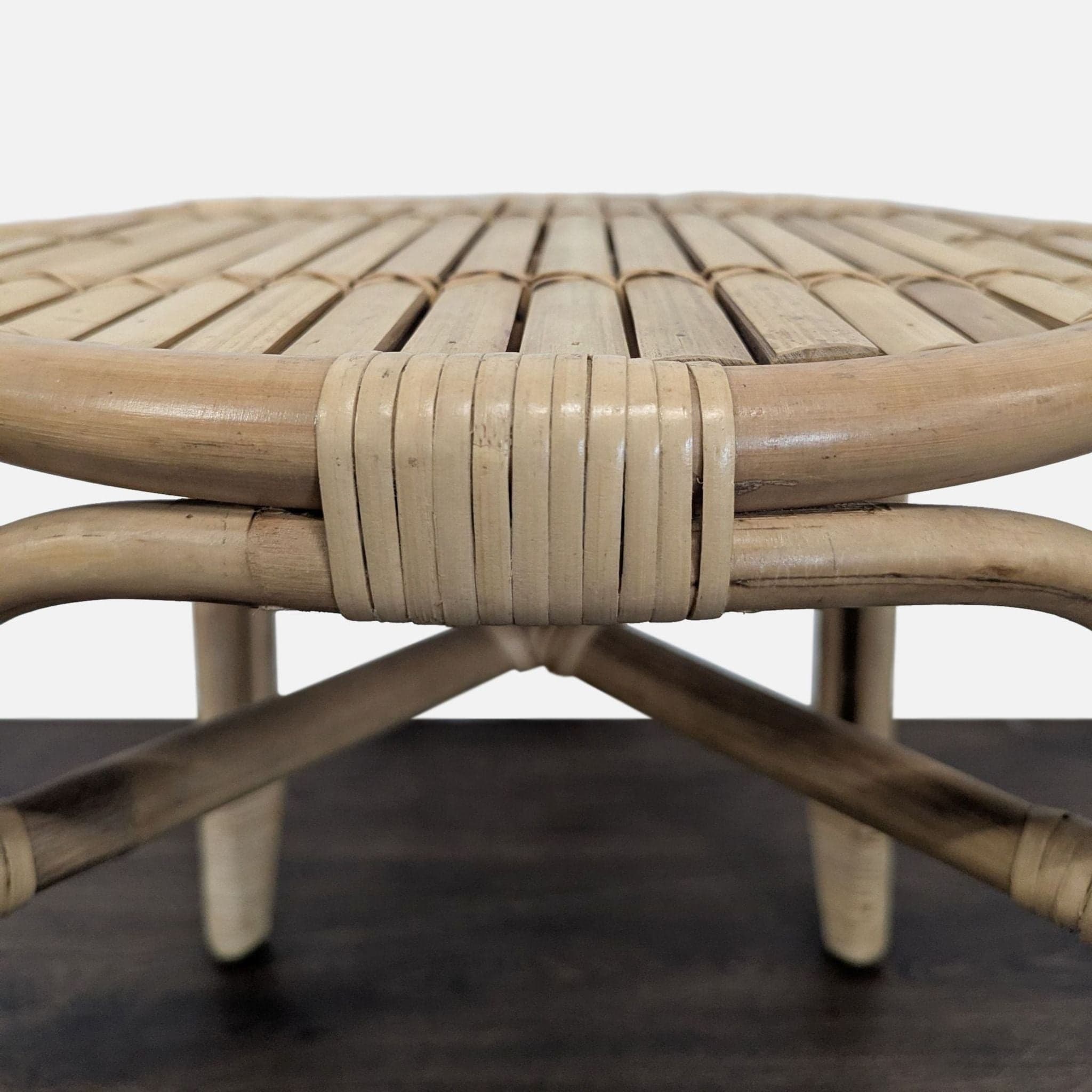 Pair of Small Rattan Stools - Thumbnail 5