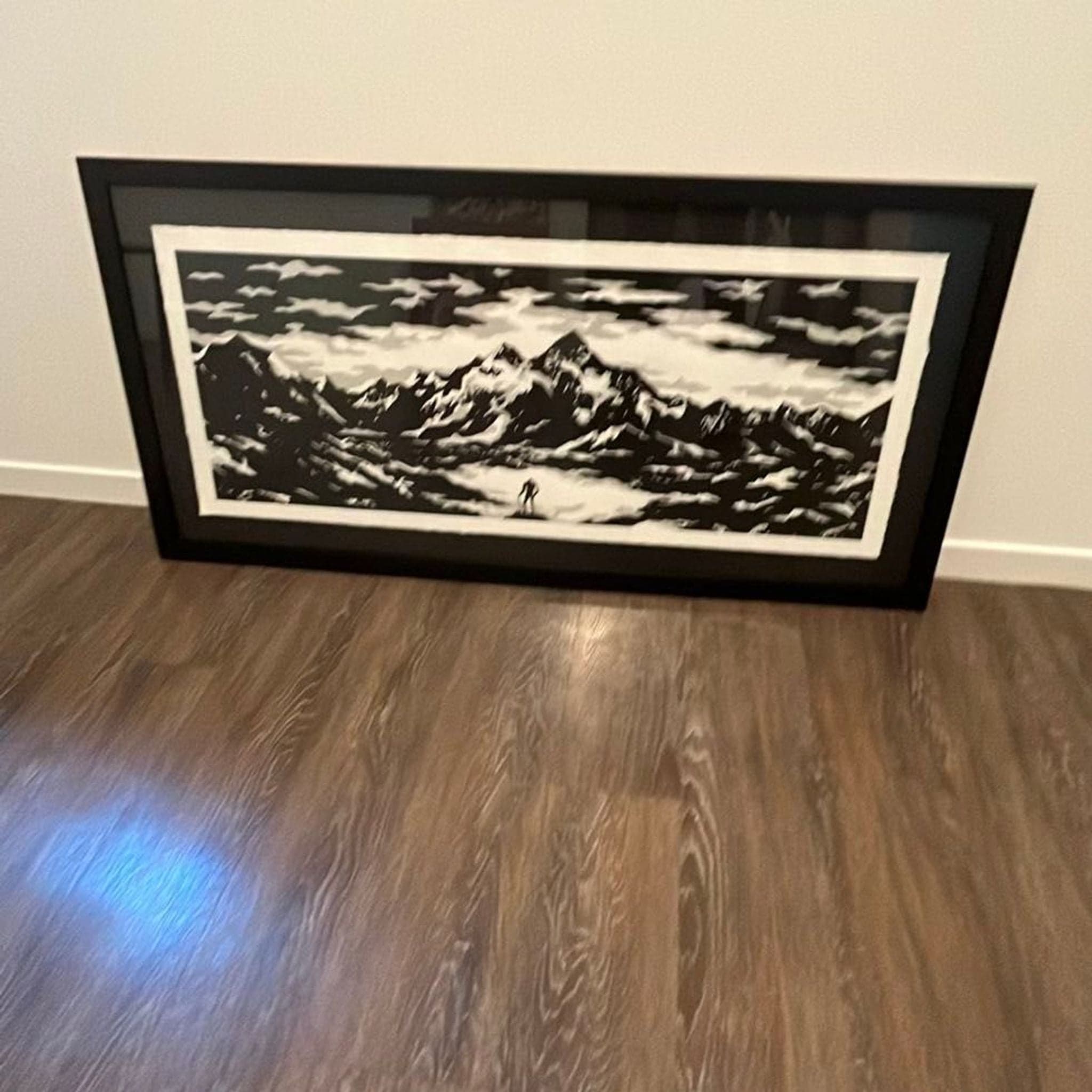 "The Reflection - White" by artist Cleon Peterson Limited Edition Hand-Pulled Screen Print - Thumbnail 3