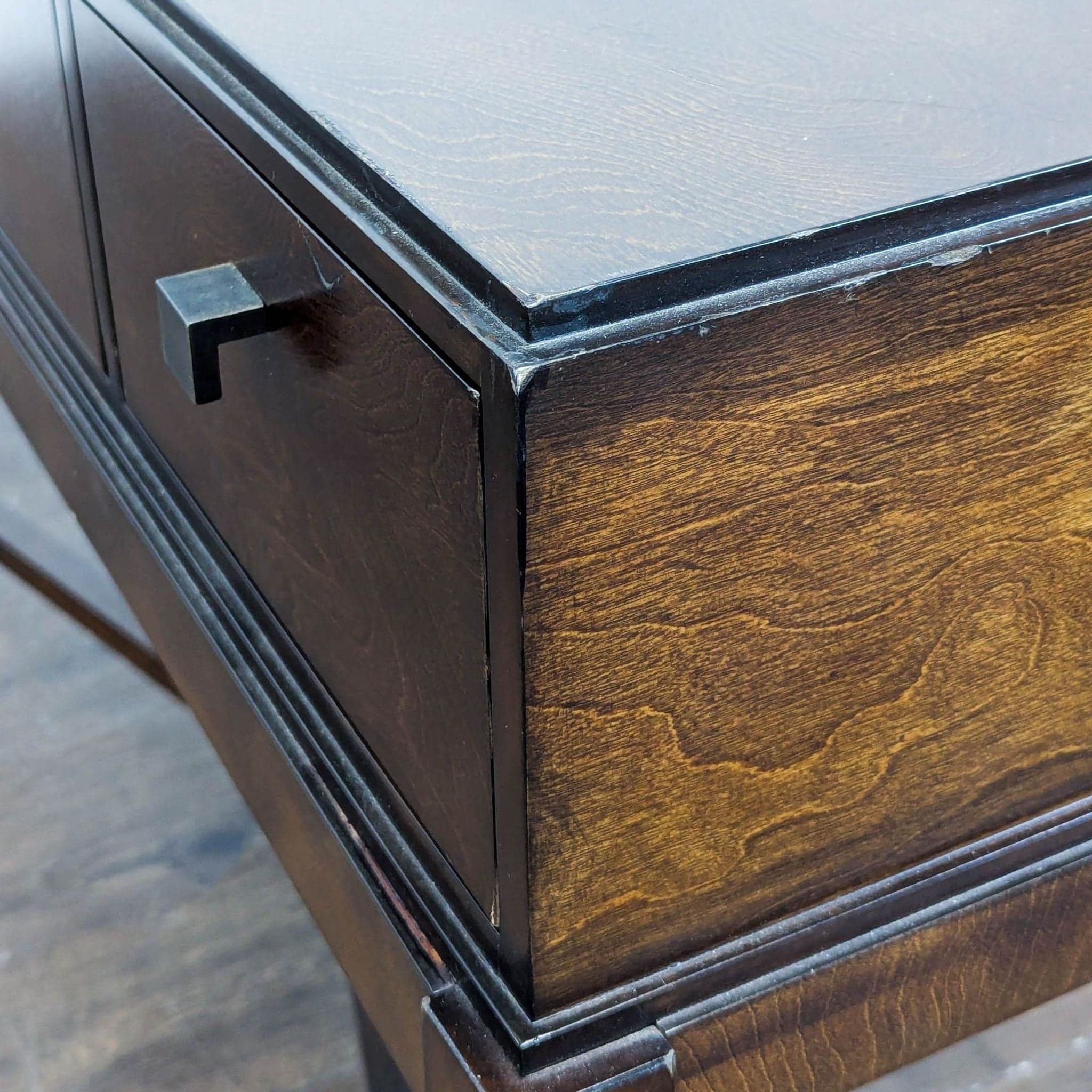 Three Drawer Wood Console Table - Thumbnail 7