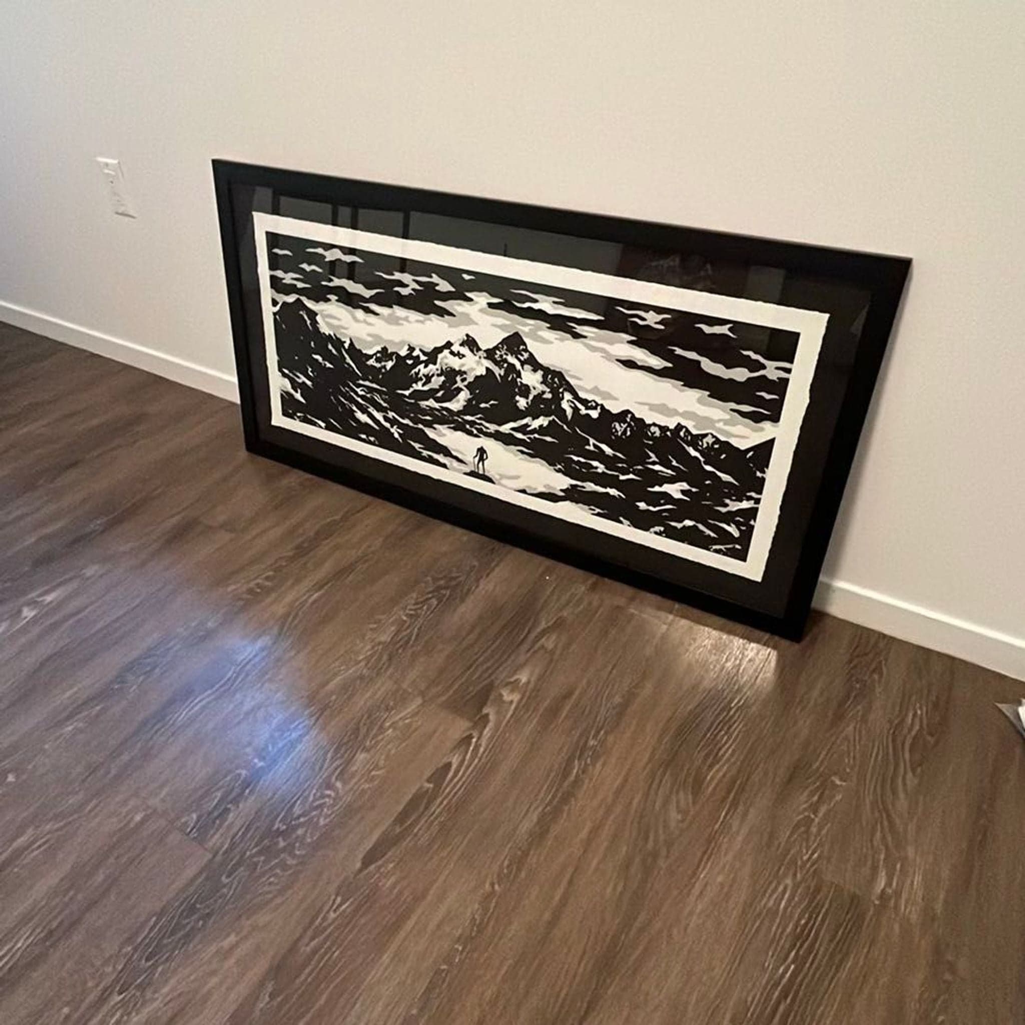"The Reflection - White" by artist Cleon Peterson Limited Edition Hand-Pulled Screen Print - Thumbnail 2