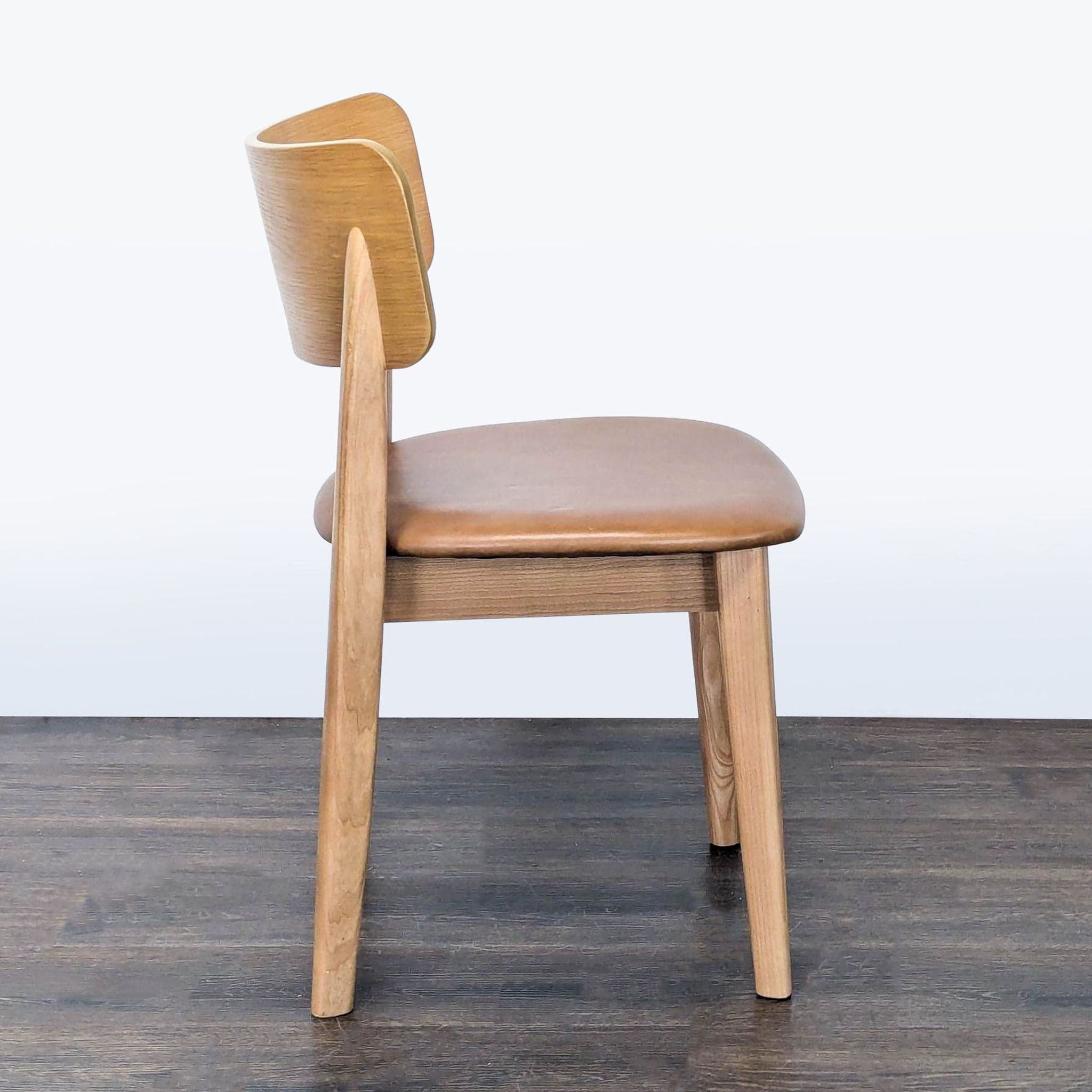 West Elm Lalia Leather Dining Chair - Thumbnail 3