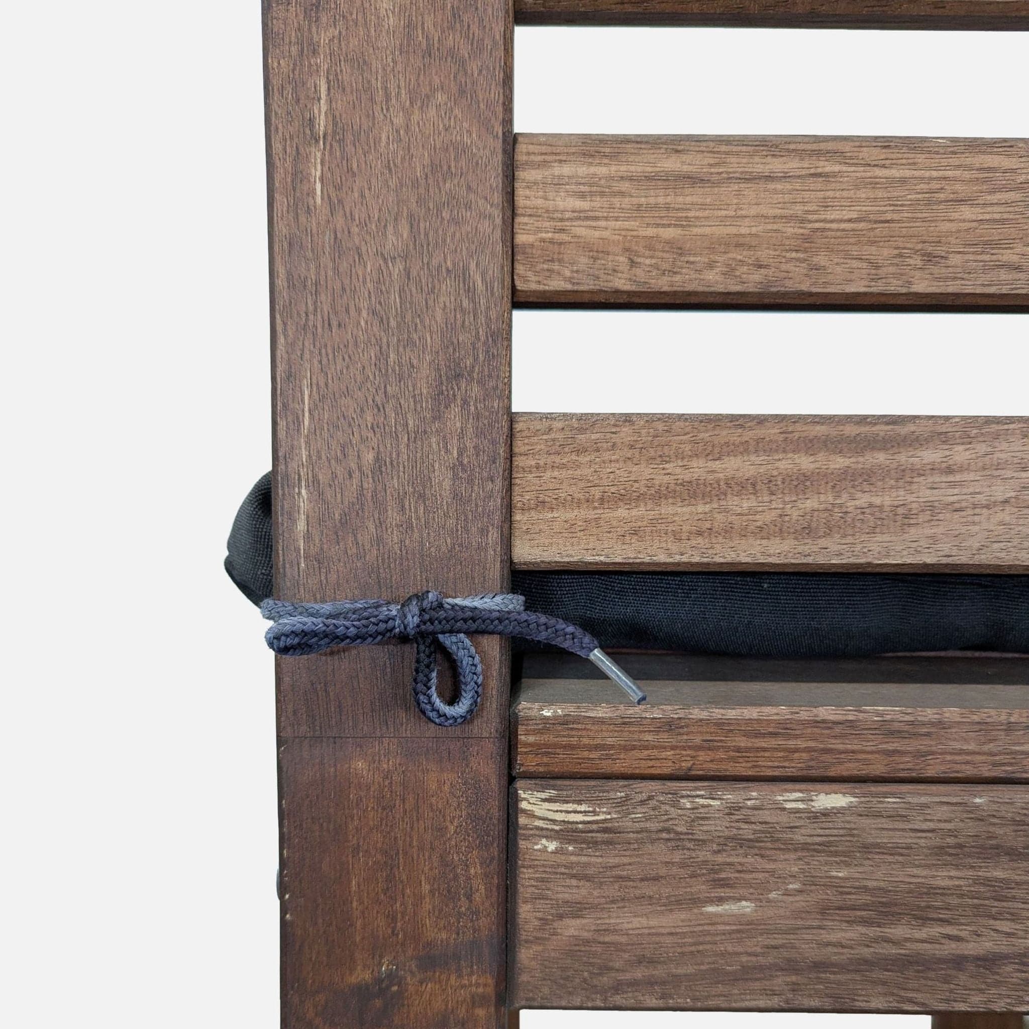 Wood Ladderback Bar Stool with Cushion - Thumbnail 10