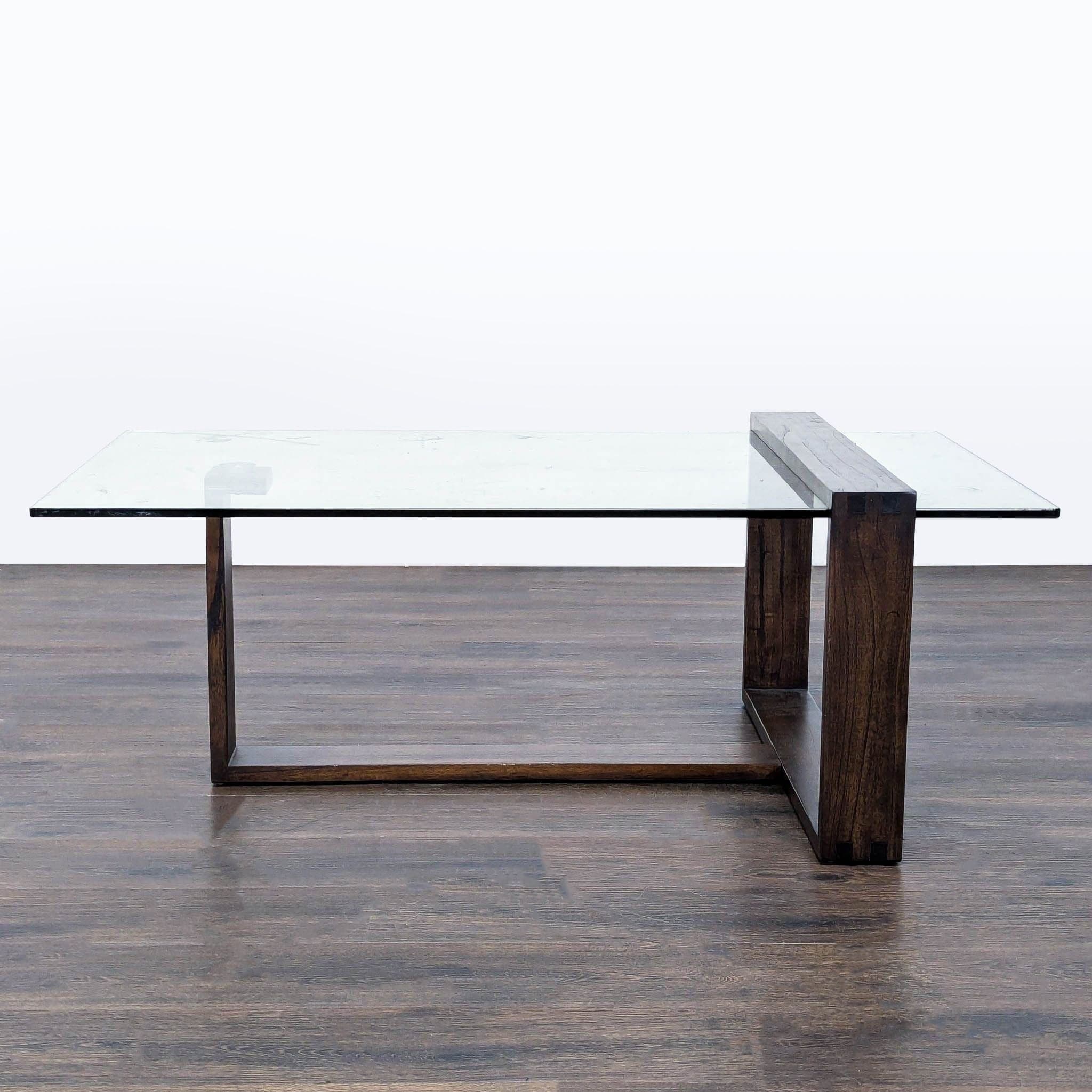 Living Spaces Nola Brown Rectangular Coffee Table - Thumbnail 2