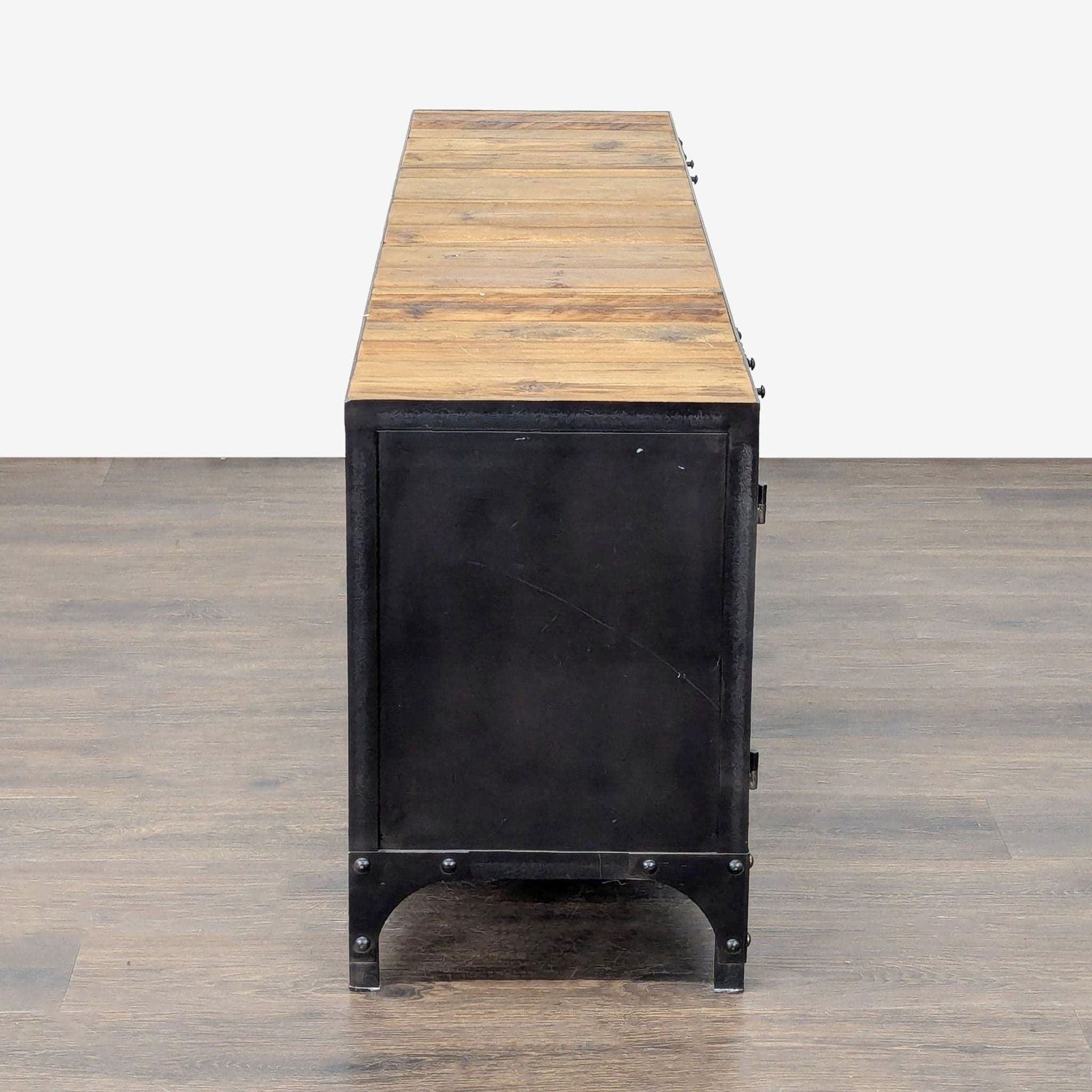 Industrial Wood and Metal Media Console - Thumbnail 5