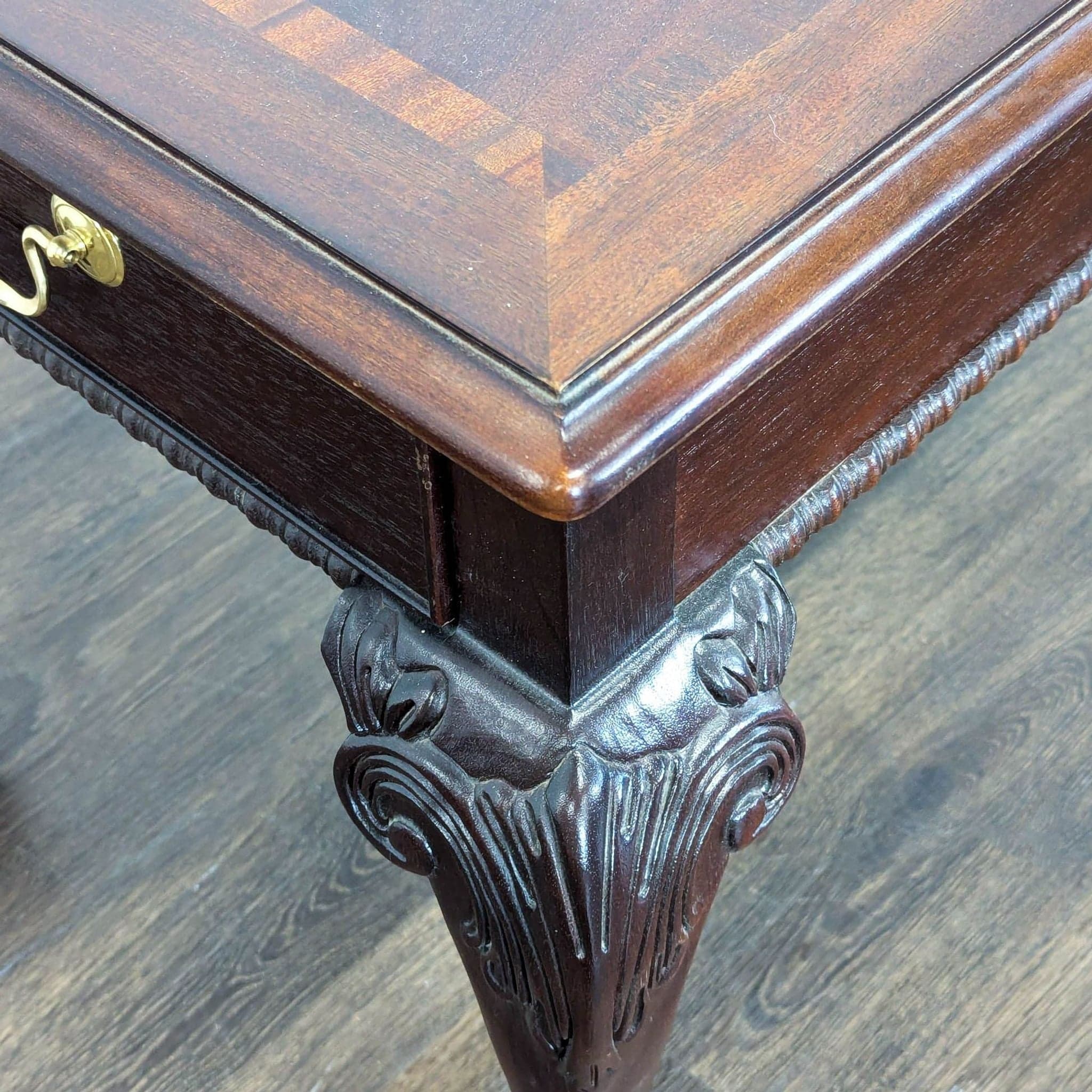 Vintage 1994 Thomasville Mahogany End Table - Thumbnail 8