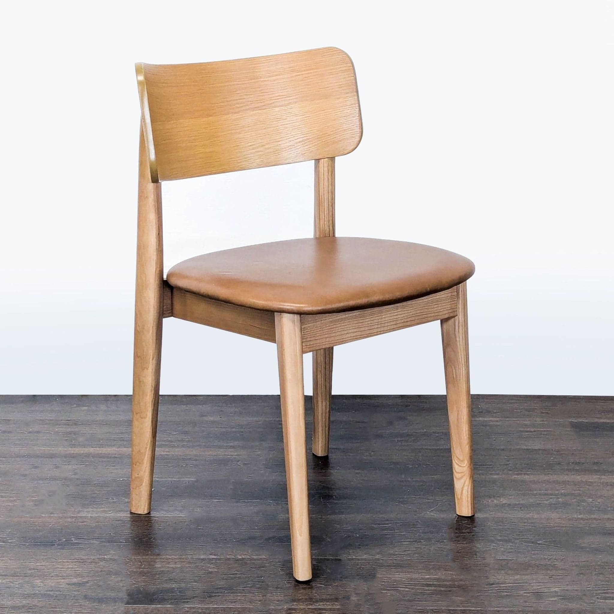 West Elm Lalia Leather Dining Chair - Thumbnail 2
