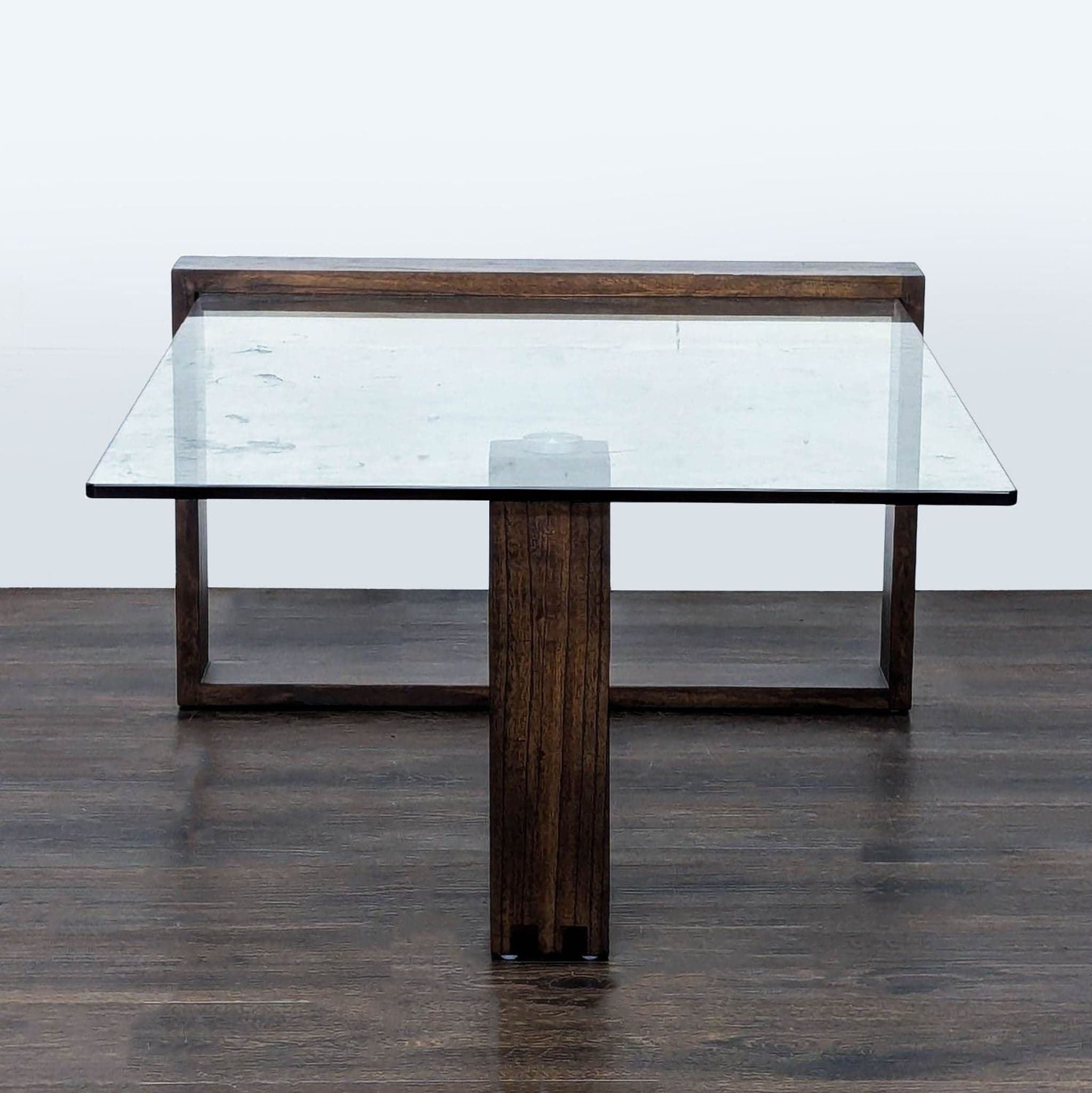 Living Spaces Nola Brown Rectangular Coffee Table - Thumbnail 4