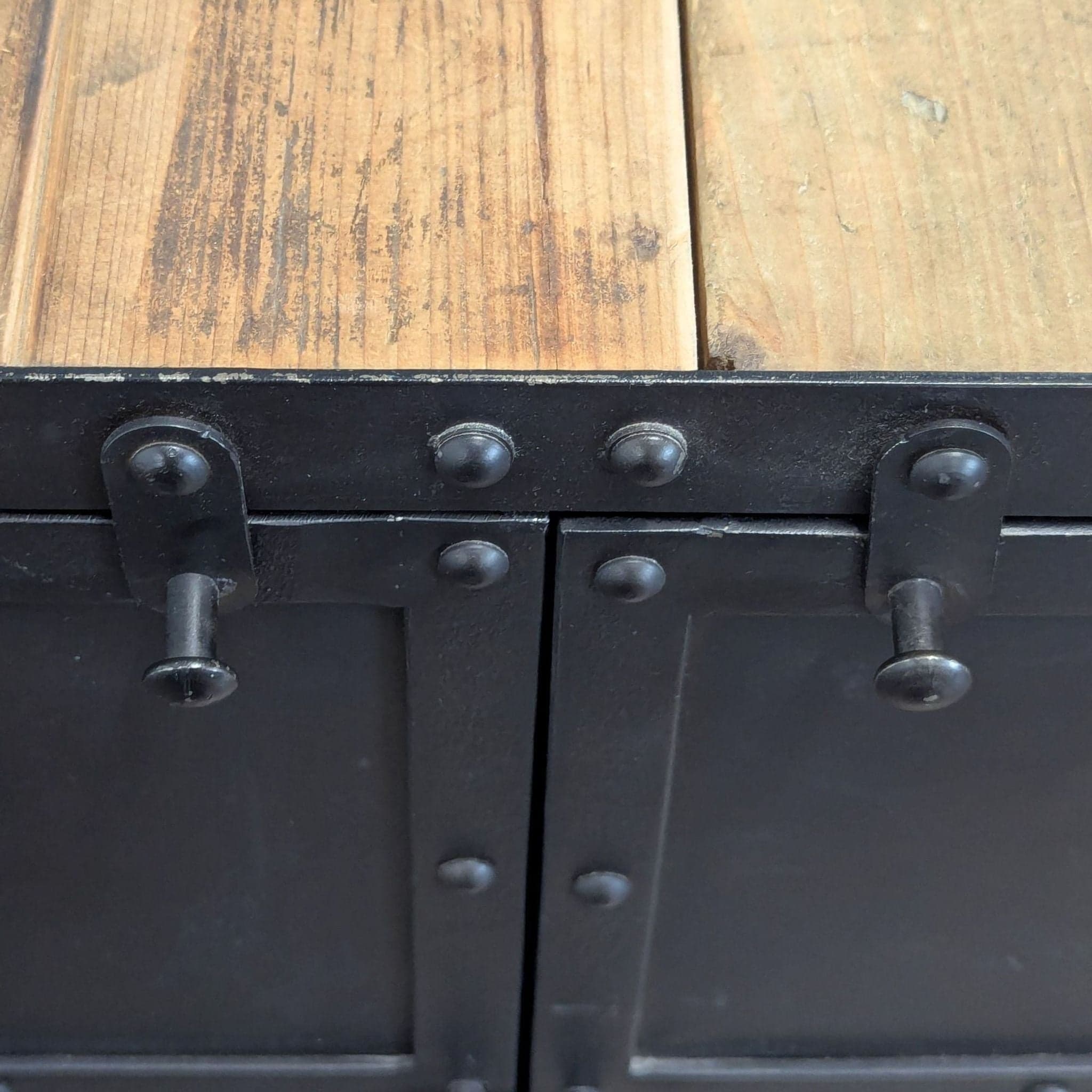 Industrial Wood and Metal Media Console - Thumbnail 6
