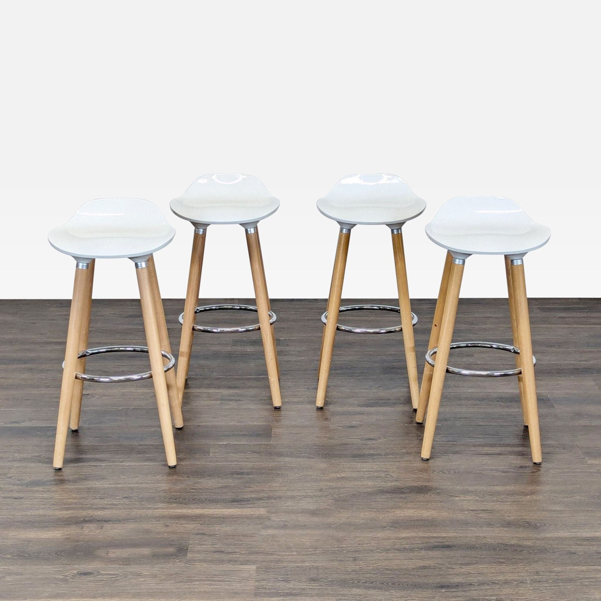 Set of Four Songmics/Costway Wooden Stools - Image 1