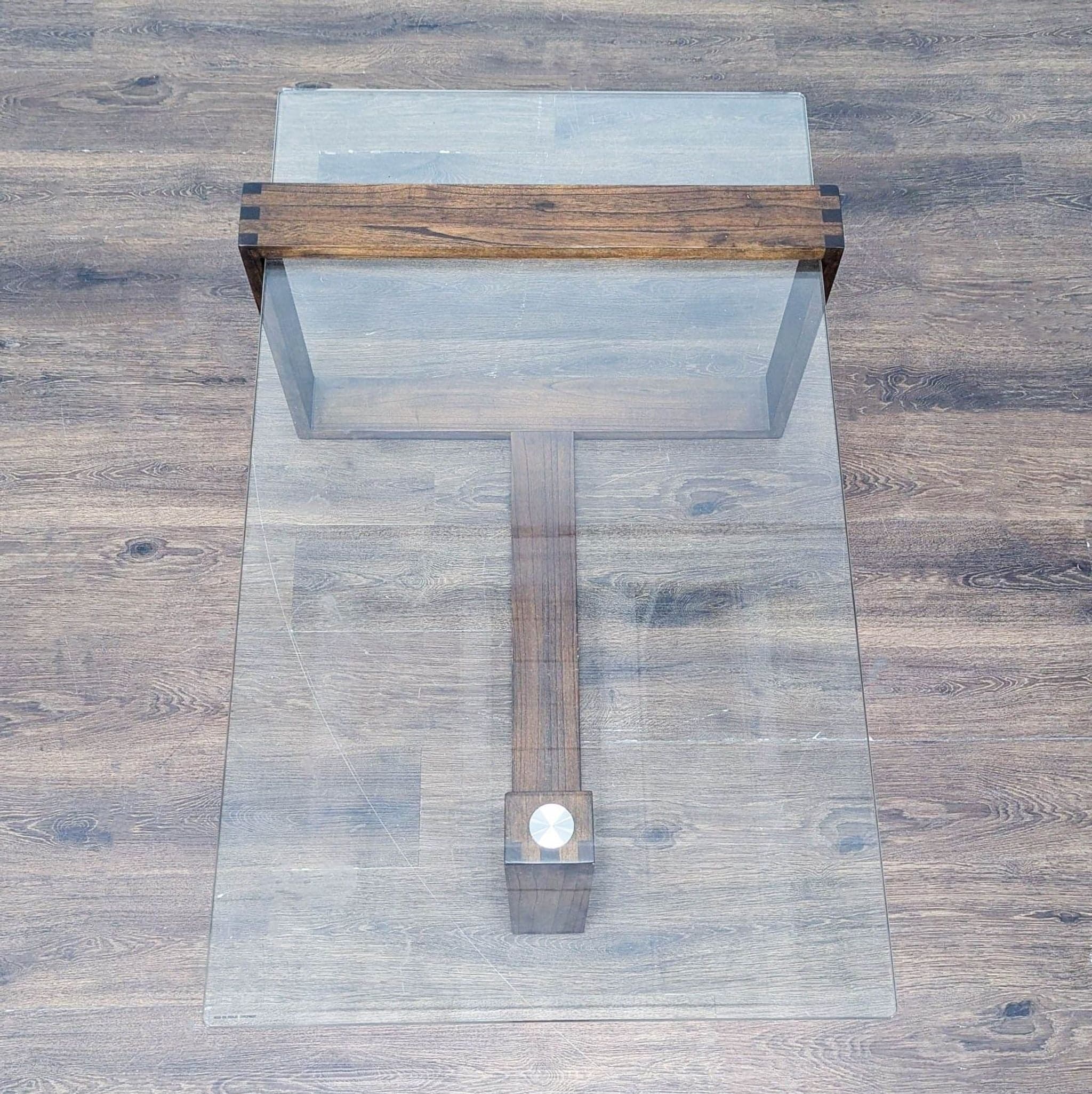 Living Spaces Nola Brown Rectangular Coffee Table - Thumbnail 5