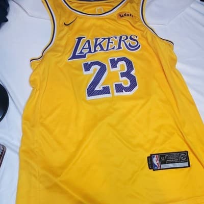 LeBron James 23 Nike Swingman Jersey Lakers Icon Medium 44 Authentic - Image 1