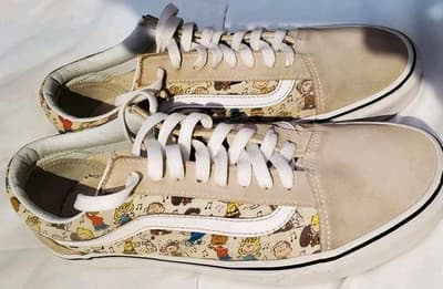 Peanuts Vans Old Skool "The Gang" M 9.5 W 11 Charlie Brown Snoopy Skate Shoes - Thumbnail 4