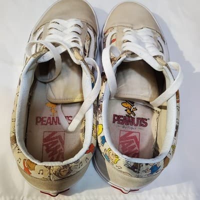 Peanuts Vans Old Skool "The Gang" M 9.5 W 11 Charlie Brown Snoopy Skate Shoes - Thumbnail 5