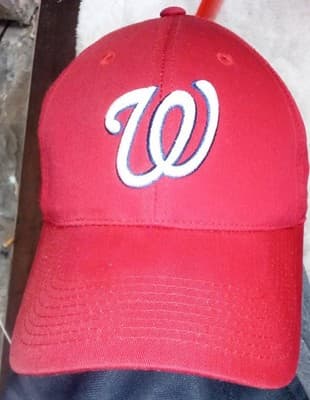 Team MLB Washington Nationals Strapback Adjustable Hat Cap Red - Image 1